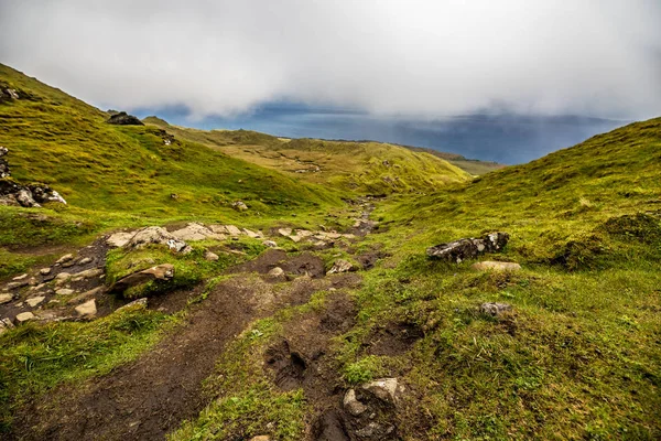 Hermoso Paisaje Escénico Escocia Naturaleza Con Hermoso Cielo Nublado Noche — Foto de Stock