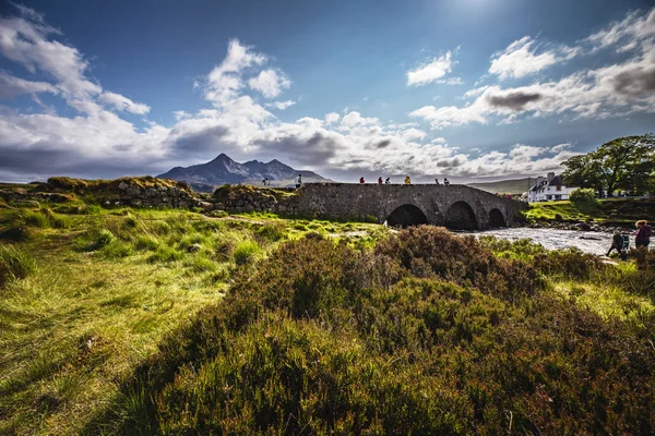 Oude Brug Pittoresk Schotland Ochtend Landschap — Stockfoto