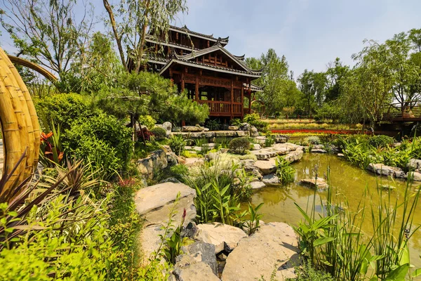 Tradiční Čínská Městská Zahrada Park — Stock fotografie