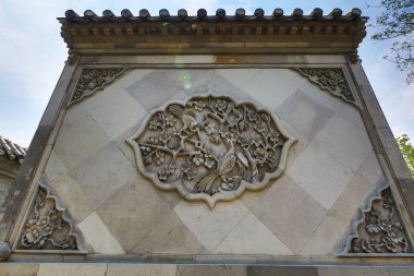 Pekin, Çin - 03 Haziran: Pekin geleneksel mimari elemanları yakın çekim.