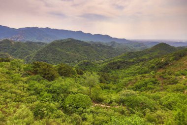 Çin Seddi 'nden Dağ Manzarası.