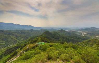 Çin Seddi 'nden Dağ Manzarası.