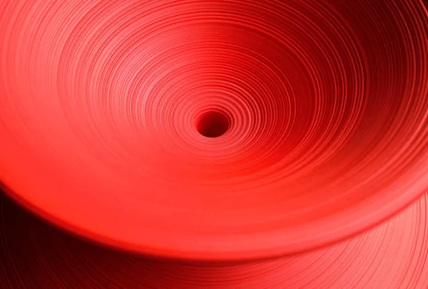 Textura Plástico Envoltório Vermelho Brilhante Como Fundo — Fotografia de Stock