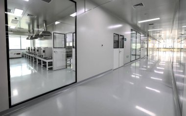 BEIJING, CHINA - JUNE 03, 2019: Drug manufacturing laboratory equipment. clipart