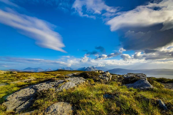 Hermoso Paisaje Escénico Escocia Naturaleza Con Hermoso Sol Noche Puesta — Foto de Stock