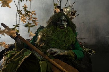 Poseidon 'un muhteşem görüntüsü. Güzel Sanatlar Masalı Fotoğrafçılığı.