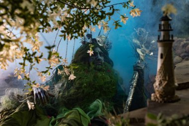 Poseidon 'un muhteşem görüntüsü. Güzel Sanatlar Masalı Fotoğrafçılığı.