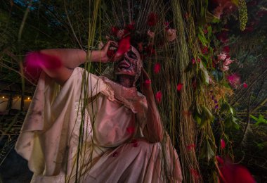 Santa Muerte 'nin muhteşem stili - Kutsal Ölüm - modern dini tarikat. Sanat Peri Masalı Fotoğrafı.