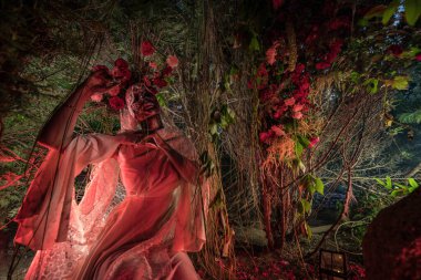 Santa Muerte 'nin muhteşem stili - Kutsal Ölüm - modern dini tarikat. Sanat Peri Masalı Fotoğrafı.