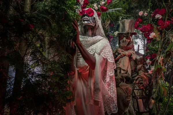 Fabulosa estilização de Santa Muerte - Santa Morte - culto religioso moderno. Conceito Arte conto de fadas foto . — Fotografia de Stock