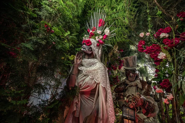 Fabulous stylization of Santa Muerte - Holy Death - modern religious cult. Concept Art fairy tale photo. — Stock Photo, Image