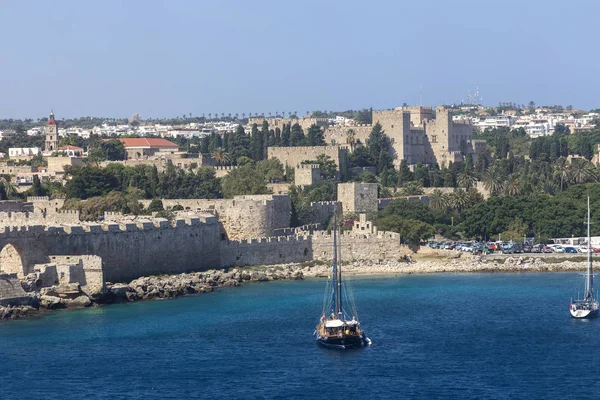 Rhodes from sea side — Stock Photo, Image