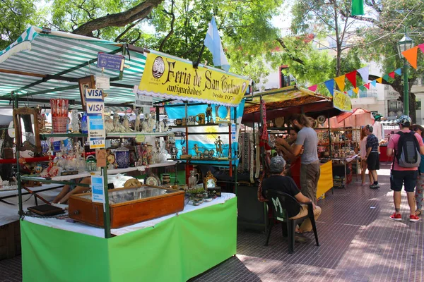 Buenos Aires Argentína 2018 Feria San Pedro Telmo Illetve Vásár — Stock Fotó