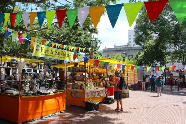 Buenos Aires Argentina 2018 Feria San Pedro Telmo Feira San — Fotografia de Stock