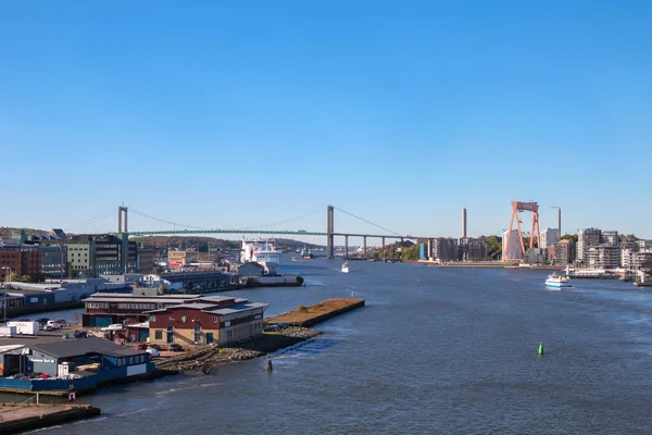 Gothenburg Sweden 2016 Buildings Bridge Water Gothenburg Harbor Sweden Europe — Stock Photo, Image