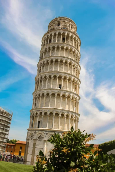 Пизанская Башня Площади Католической Пьяцца Дель Дуомо Архитектурная Достопримечательность Италии — стоковое фото