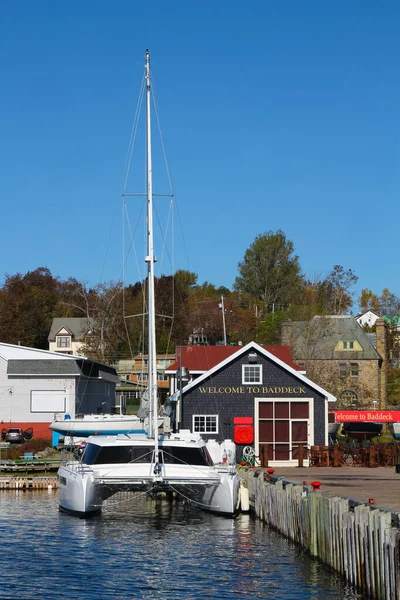 Baddeck molo na mysu Breton, Nové Skotsko, Kanada — Stock fotografie