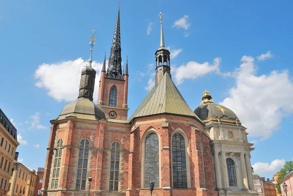 Stockholm Suède Église Chevalier Dans Une Journée Ensoleillée Été — Photo