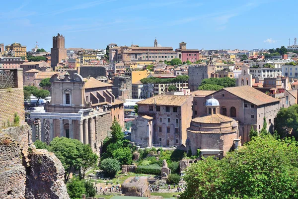 Roma Itália Vista Cidade Partir Monte Palatino — Fotografia de Stock