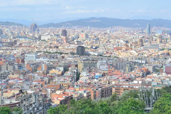 Bovenaanzicht van Barcelona — Stockfoto