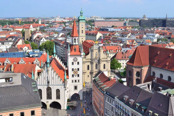 Top View Van München Een Zonnige Zomerdag — Stockfoto