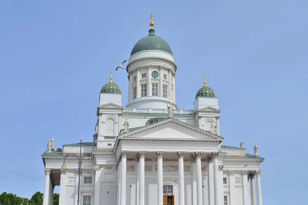 Finlandia Katedra Helsinkach Słoneczny Letni Dzień — Zdjęcie stockowe