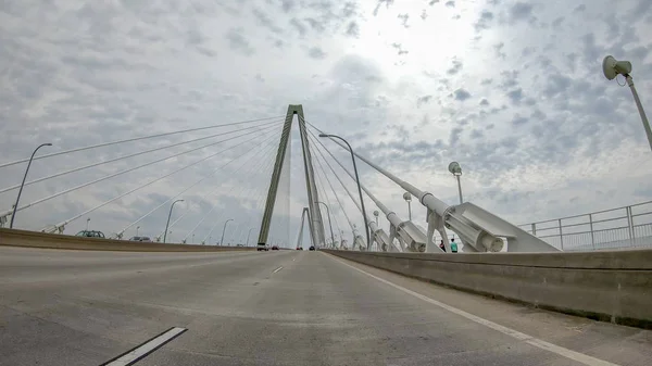 Arthur Ravenel Bridge Est Pont Haubans Surplombant Cooper River Caroline — Photo