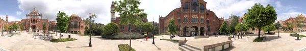 Barcelona Maj 2018 Panoramautsikt Över Recinte Modernista Sant Pau Komplex — Stockfoto