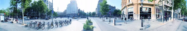 Barcelona May 2018 Panoramic View City Streets Eixample District Barcelona — Stock Photo, Image