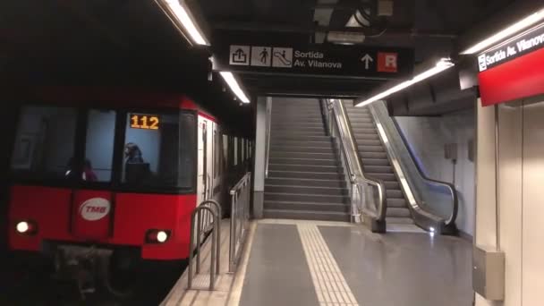 Train Circulant Dans Métro Ville Londres Royaume Uni — Video