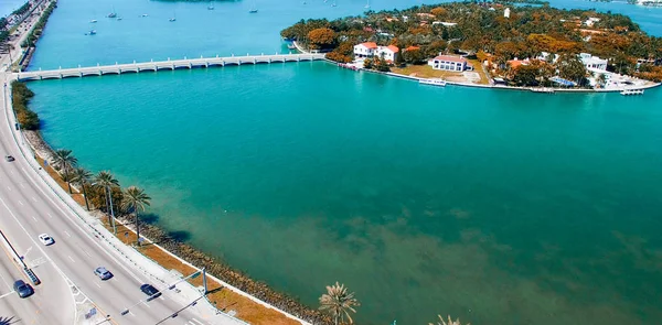 Miami Beach Aerial Sunny Day — Stock Photo, Image