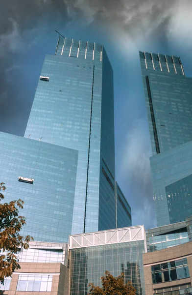 Cielo Drammatico Columbus Circle New York Manhattan — Foto Stock