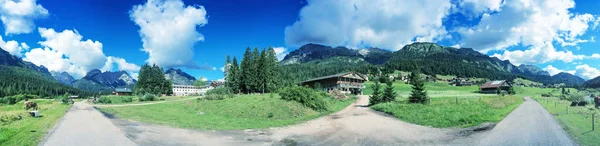 Vue Aérienne Vallée Des Dolomites Italie — Photo