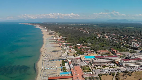 Aerial View Tirrenia Oceanfront Pisa Tuscany — Stock Photo, Image