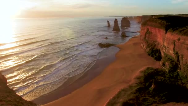 Nádherný Pohled Apoštolů Victoria Austrálie Video — Stock video