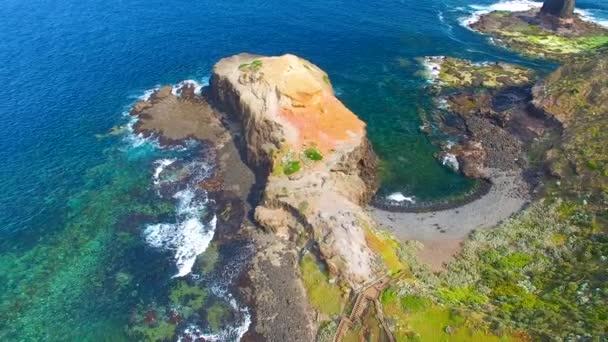 Úžasné Pláže Moře Pobřeží Cape Schanck Austrálie — Stock video