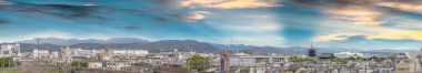Kyoto - Japonya Hava panoramik manzaralı.