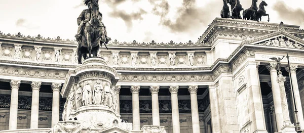 View National Monument Vittorio Emanuele Piazza Venezia Rome Italy — стоковое фото