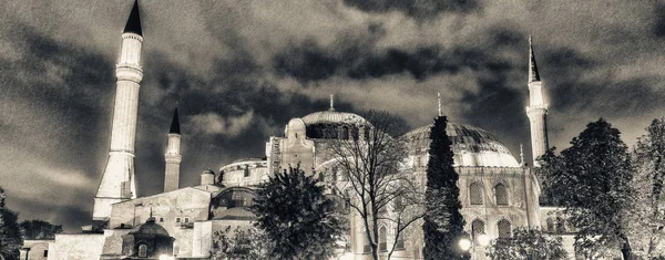 Hagia Sophia Bei Nacht — Stockfoto