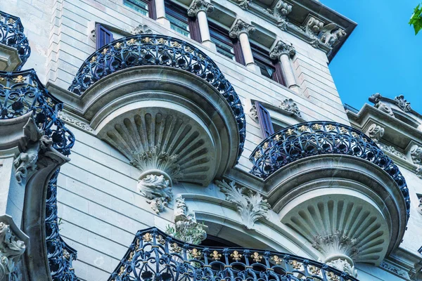 Arquitectura Balcones Barcelona Avenida Paseo Gracia — Foto de Stock