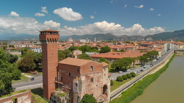 Aerial View Medieval Citadel Pisa Tuscany — Stock Photo, Image