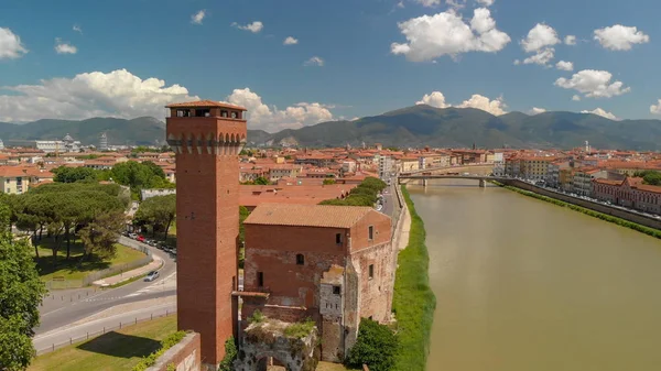 Aerial View Medieval Citadel Pisa Tuscany — Stock Photo, Image
