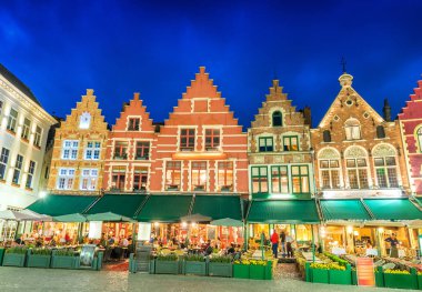Günbatımı renkleri Bruges - Brugge, Belçika.