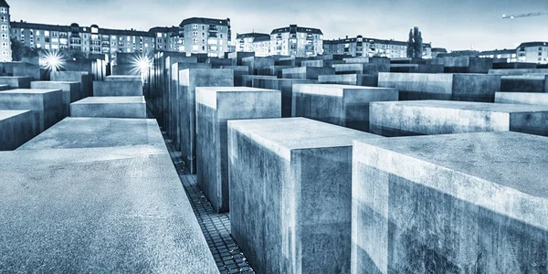 Berlin Germany Oct 2013 View Jewish Holocaust Memorial Night Berlin — Stock Photo, Image