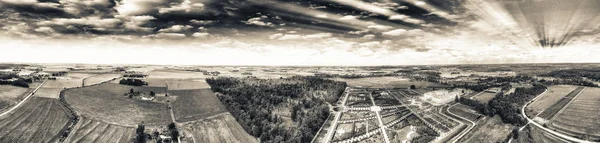 Vista Panorámica Del Hermoso Campo Atardecer — Foto de Stock