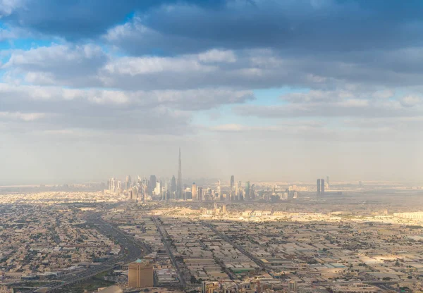 Centro Dubai Skyline Desde Aire — Foto de Stock