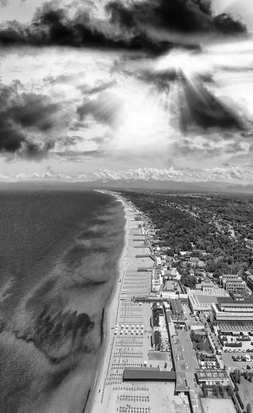 Vista Panorámica Aérea Playa Tirrenia Toscana Italia —  Fotos de Stock