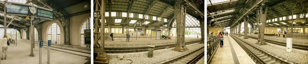 Dresden Alemania Julio 2016 Vista Interior Panorámica Estación Tren Ciudad —  Fotos de Stock