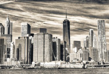 New York şehrinin hava manzarası.