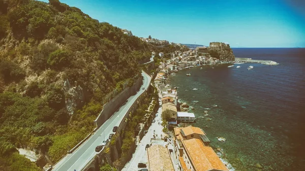 Chianalea Homes Scilla Aerial View Calabria Italy — Stock Photo, Image